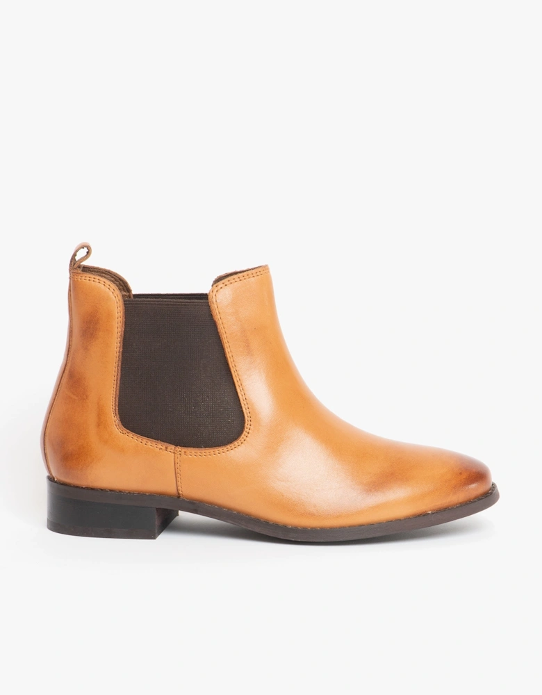 PIPPA Womens Leather Chelsea Boots Tan