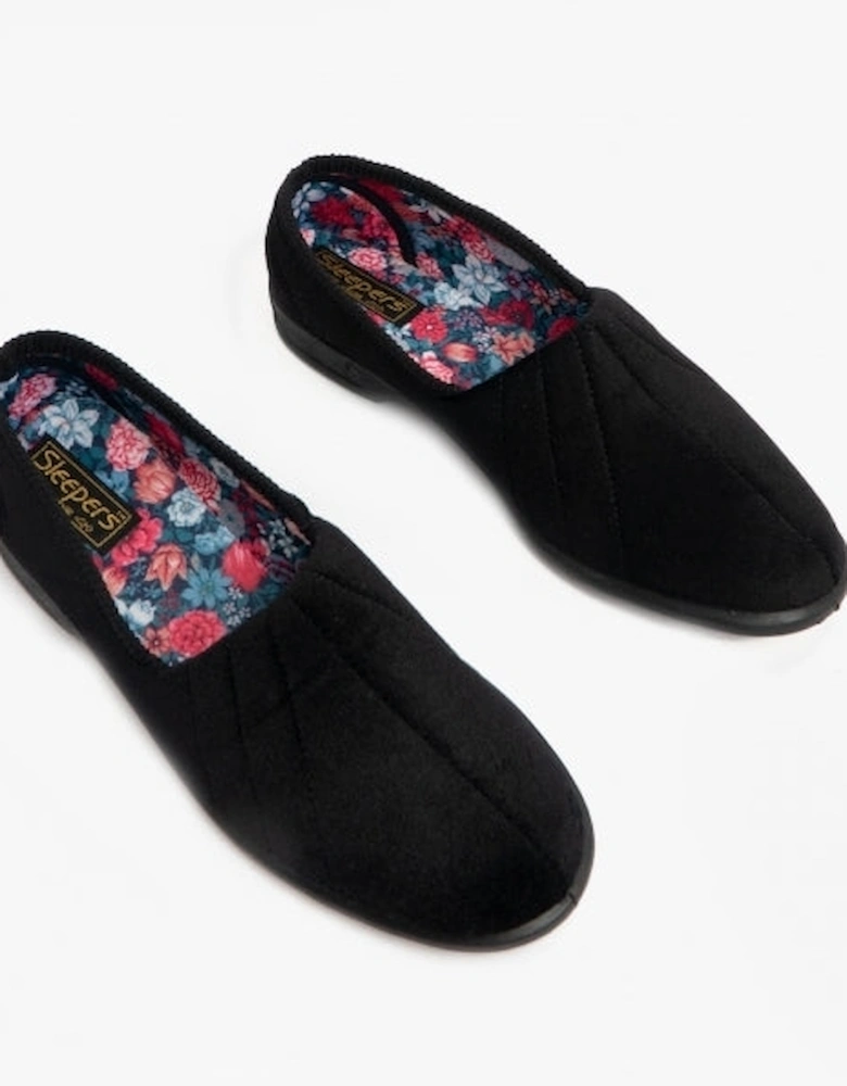 AUDREY III Womens Full Wide Slippers Black