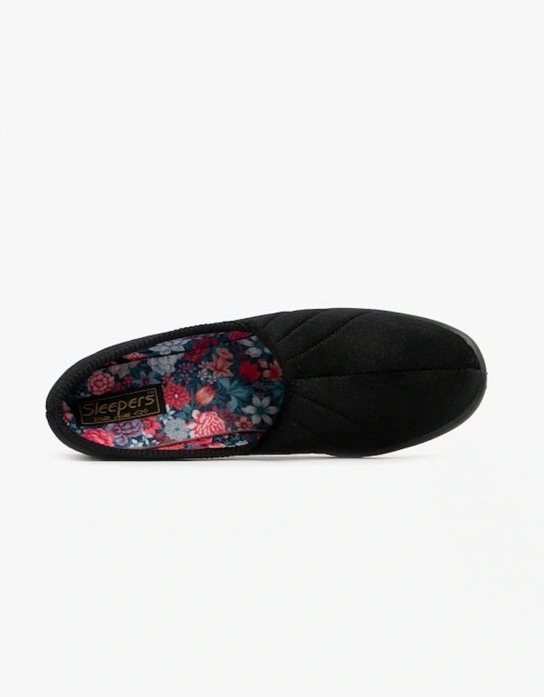 AUDREY III Womens Full Wide Slippers Black