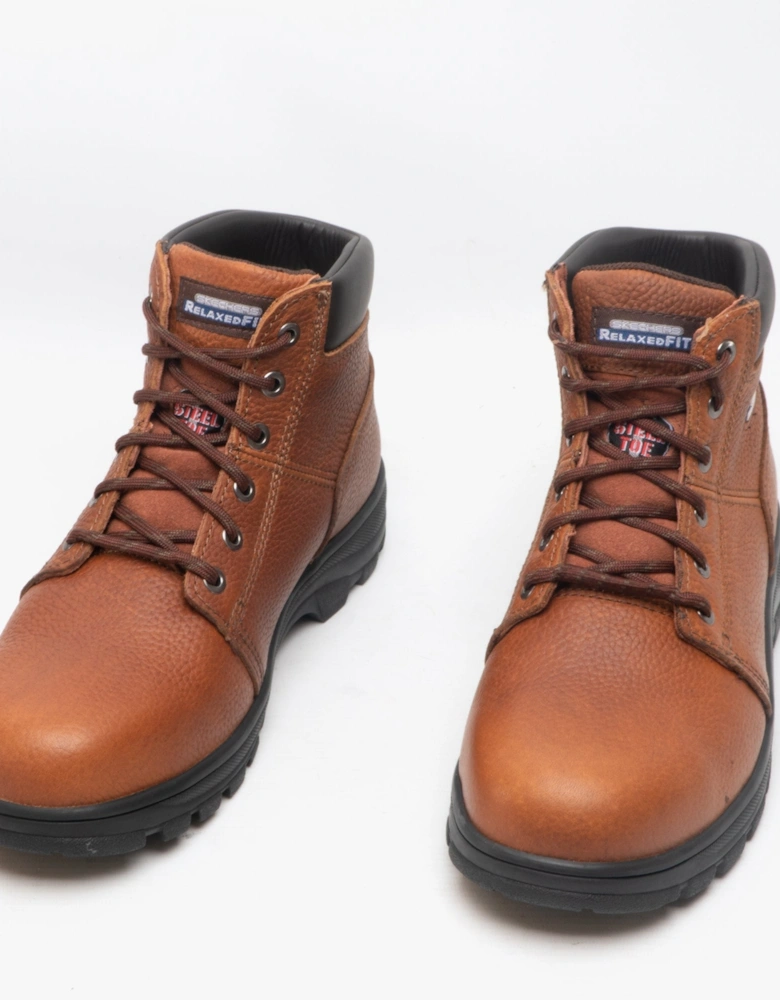 77009EC/BRN RELAXED FIT - WORKSHIRE ST Mens Leather Safety Boots Brown