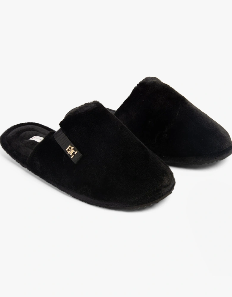 COMFORT HOME SLIP Womens Mule Slippers Black