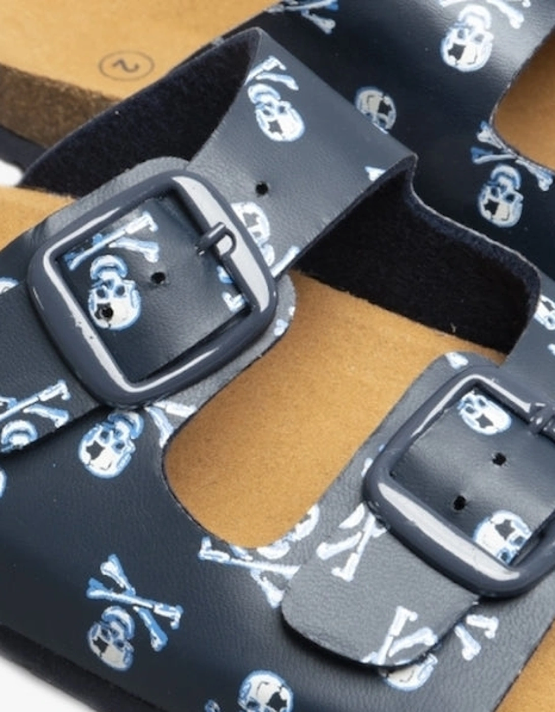 EXPLORER Boys Mule Sandals Navy Skull & Crossbones