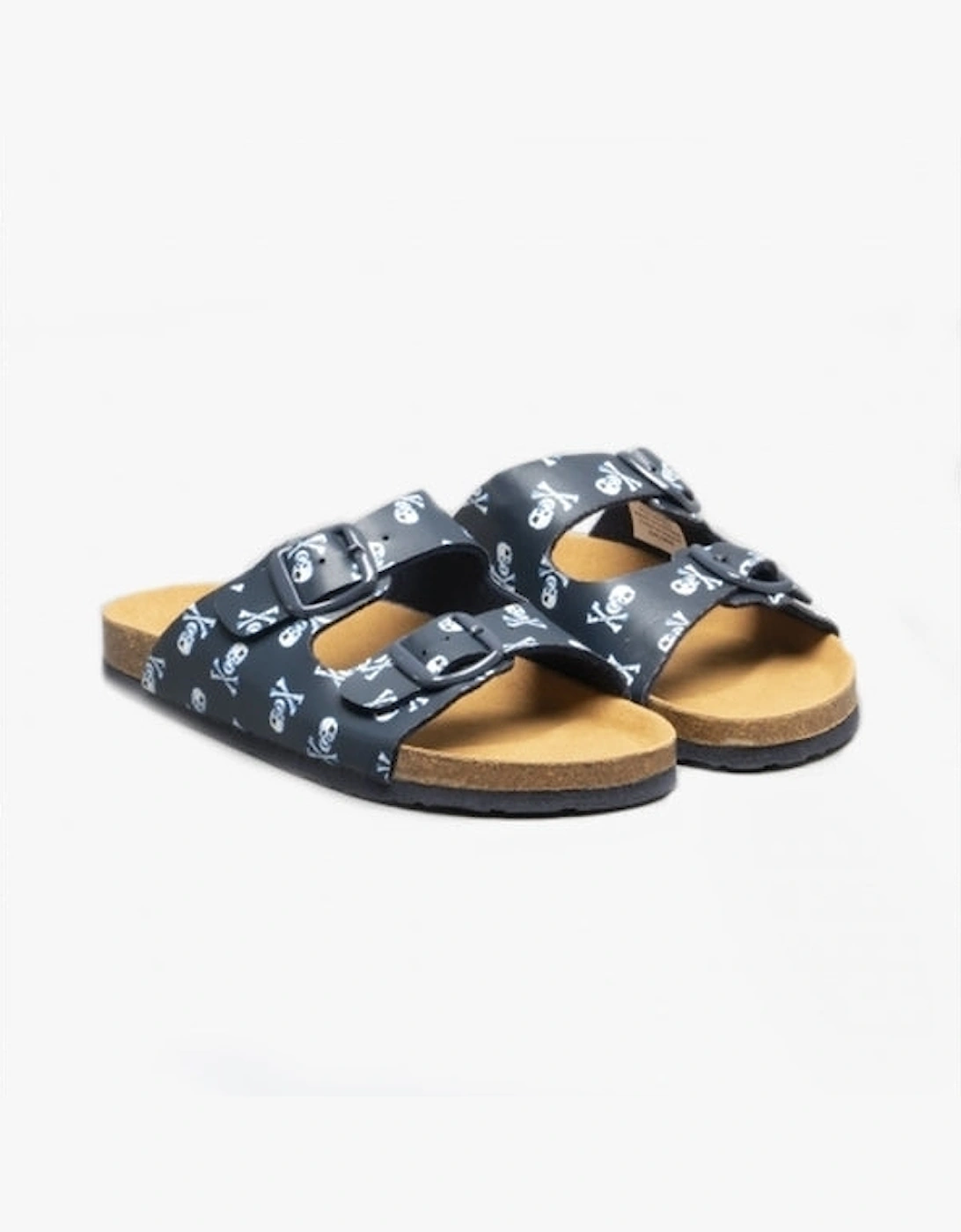 EXPLORER Boys Mule Sandals Navy Skull & Crossbones