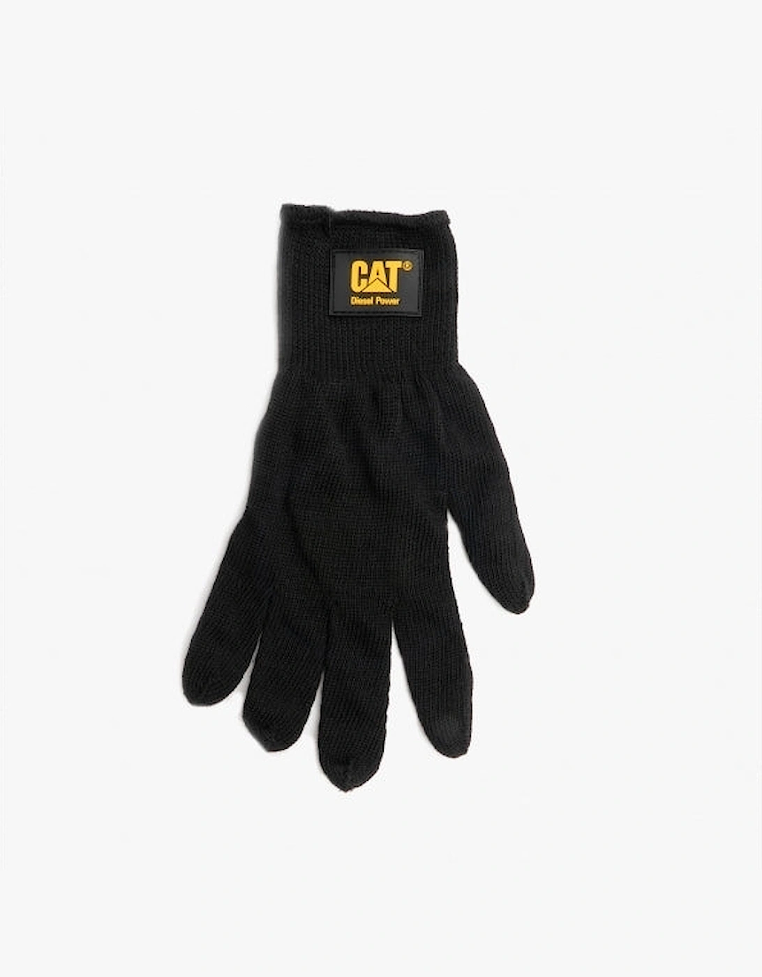 CAT 17408 Mens Heavy Knit Gloves Black Large