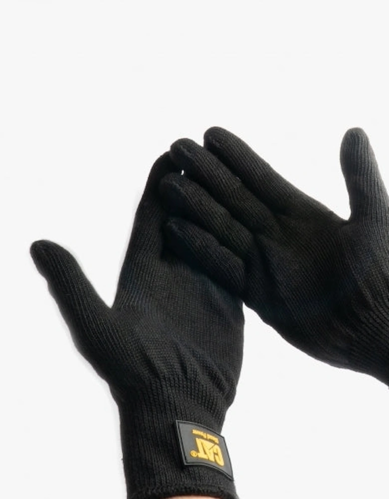 CAT 17408 Mens Heavy Knit Gloves Black Large