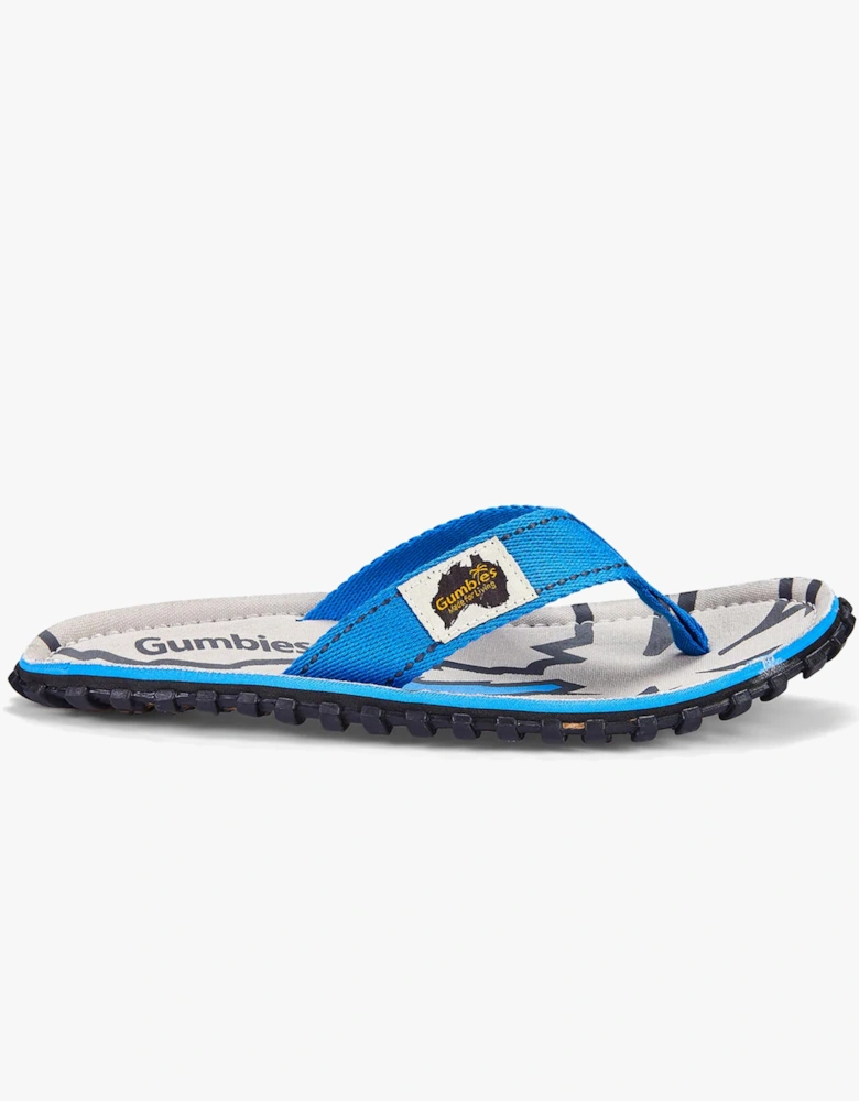 ISLANDER Unisex Recycled Flip-Flops Blue Palms