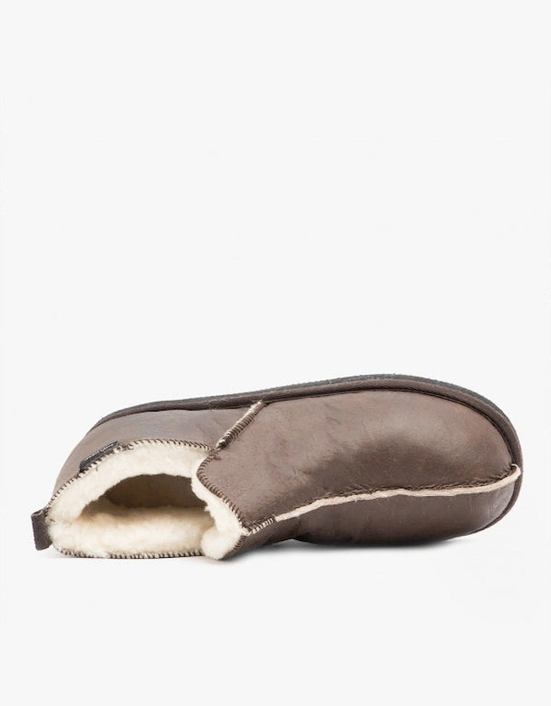 ANTON Mens Sheepskin Slipper Boots Oiled Antique