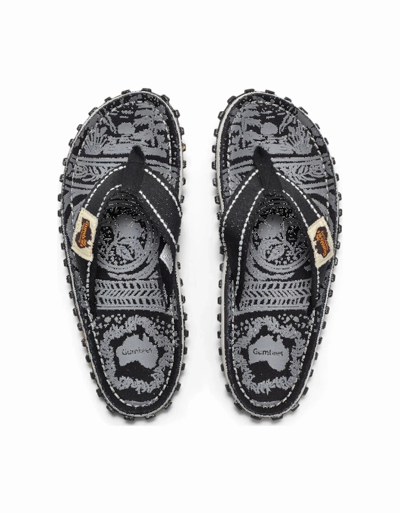ISLANDER Unisex Recycled Flip-Flops Blue Midnight Black