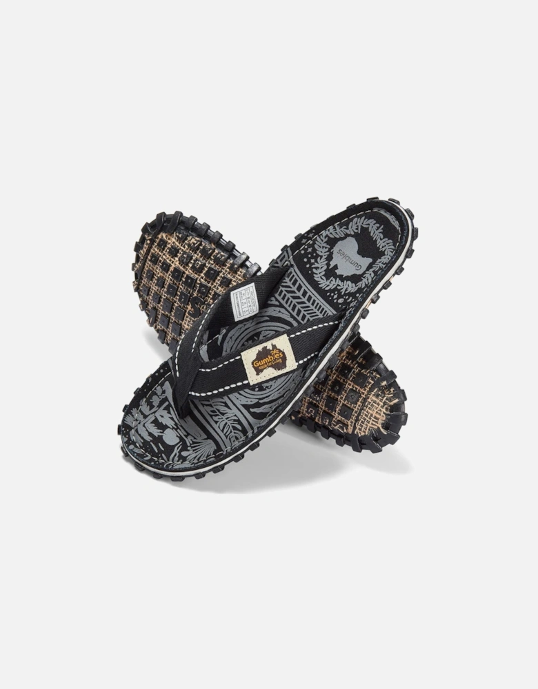 ISLANDER Unisex Recycled Flip-Flops Blue Midnight Black