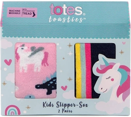 ORIGINAL-SOX (TWIN PACK) Kids Slipper Socks Unicorn