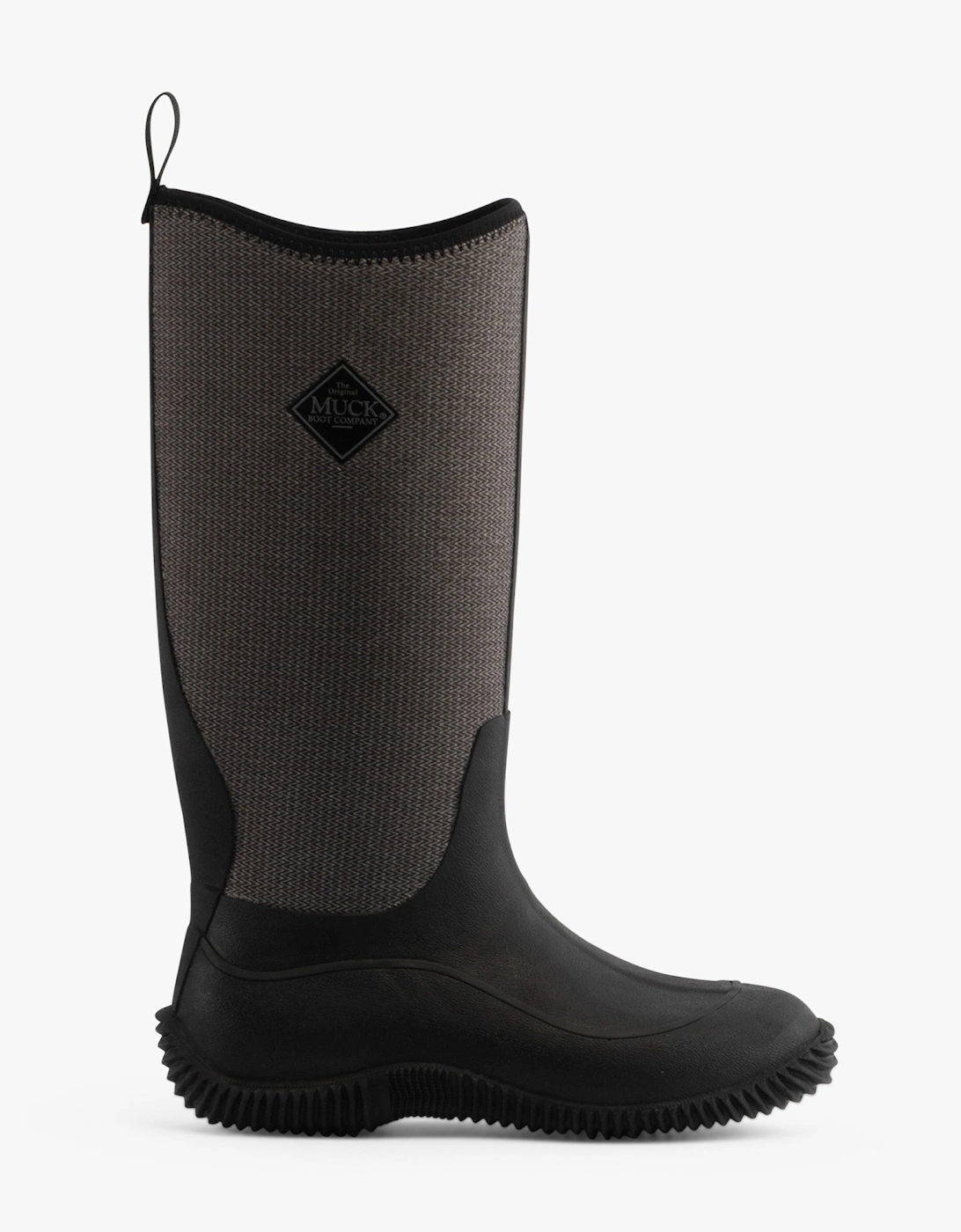 Women's Muck Boots HALE HERRINGBONE Womens Rubber Wellington Boots Black - Size: 4