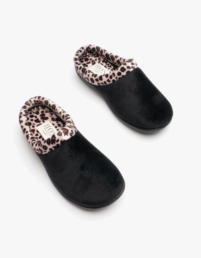 CHERYL Womens Mule Slippers Leopard