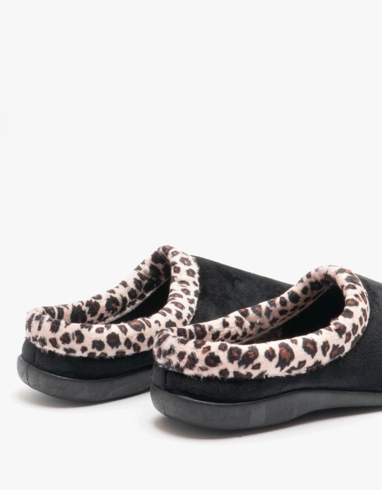 CHERYL Womens Mule Slippers Leopard