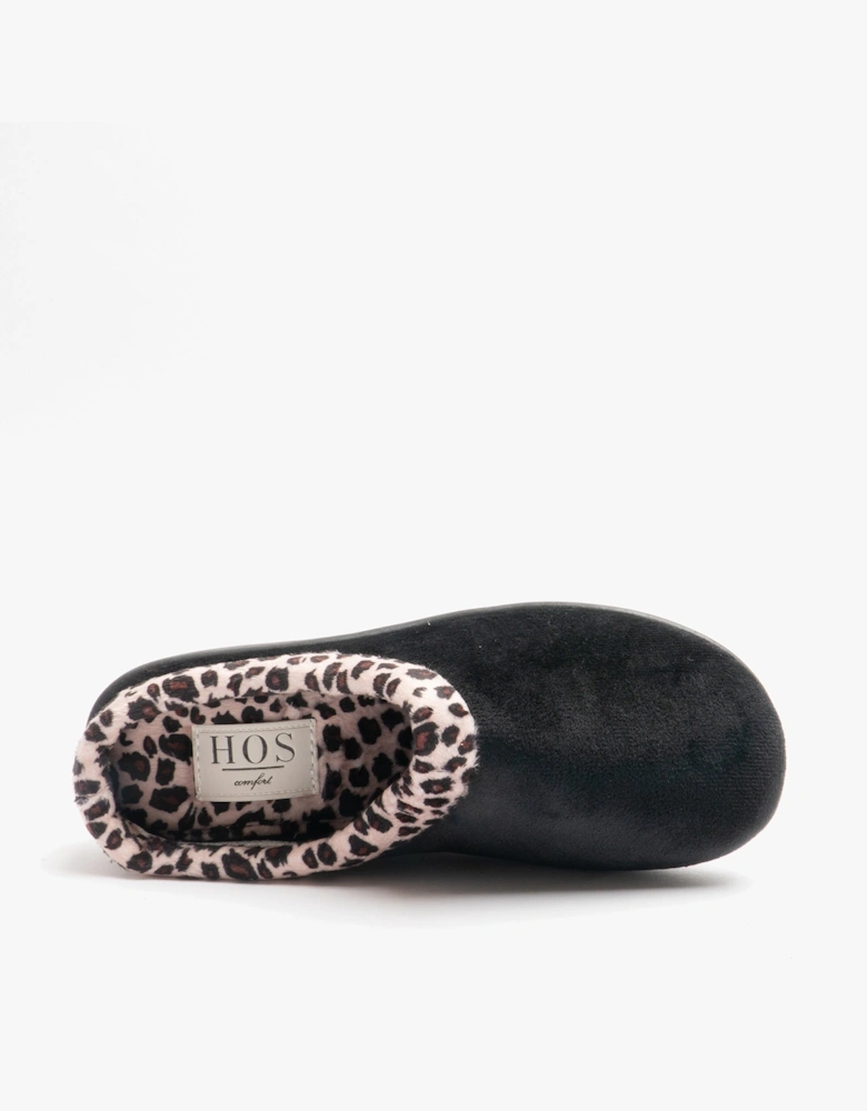 CHERYL Womens Mule Slippers Leopard