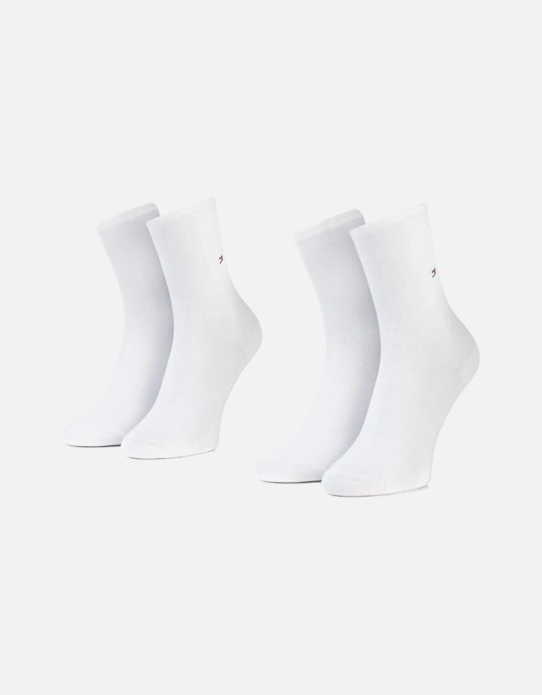 2 Pack Womens Crew Socks White, 5 of 4