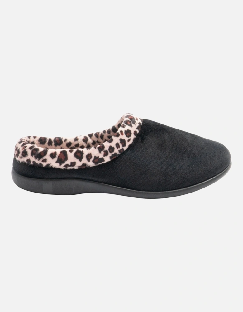 CHERYL Womens Mule Slippers Leopard