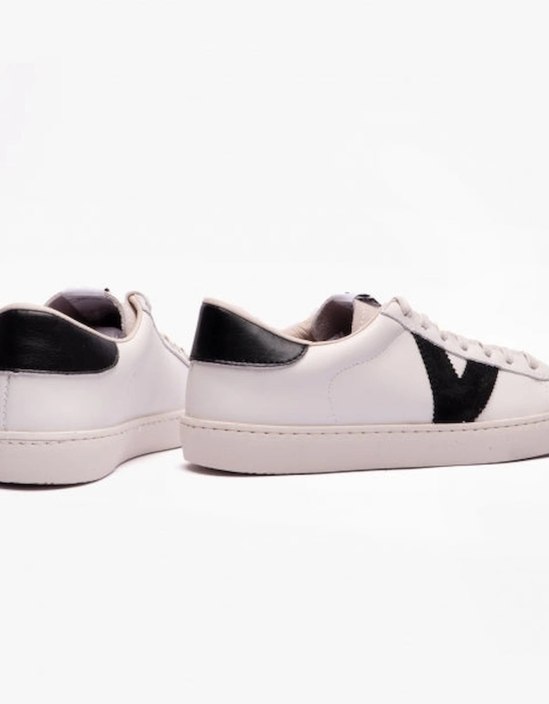 BERLIN LEATHER & SPLIT Womens Trainers White/Black