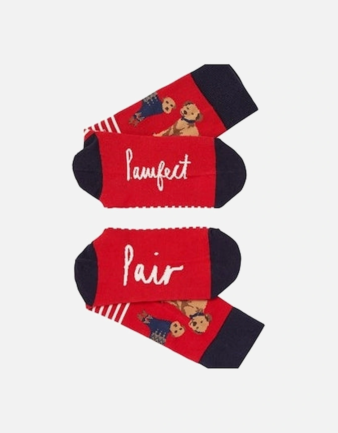 EXCELLENT EVERYDAY SINGLE Womens Socks Red Dog: UK 4-8