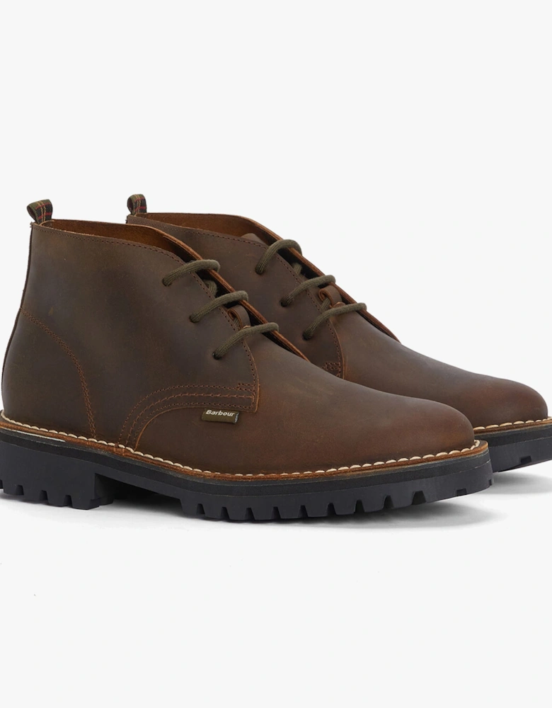 HOBART Mens Chukka Boots Brown