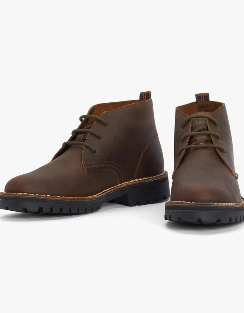 HOBART Mens Chukka Boots Brown