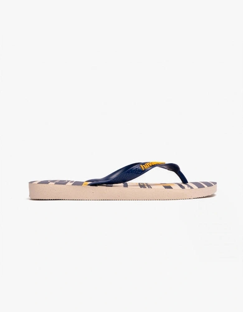 HAV TOP Unisex Classic Flip-Flops Beige/Navy