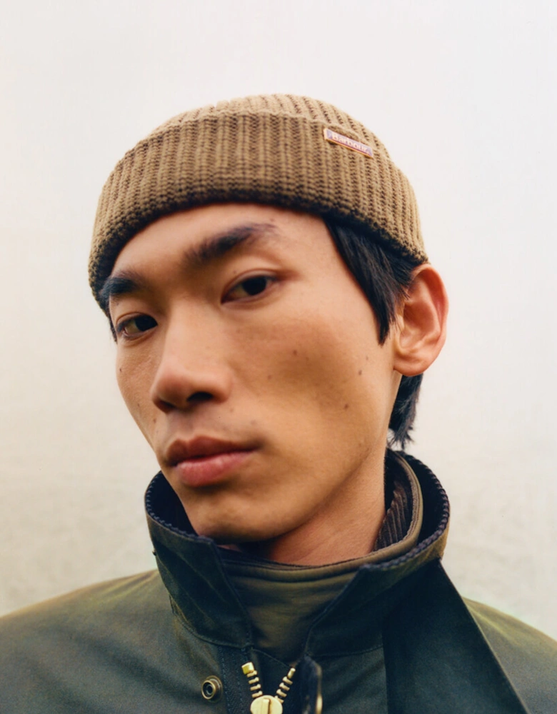 MOSELY Mens Fisherman Beanie Light Sage