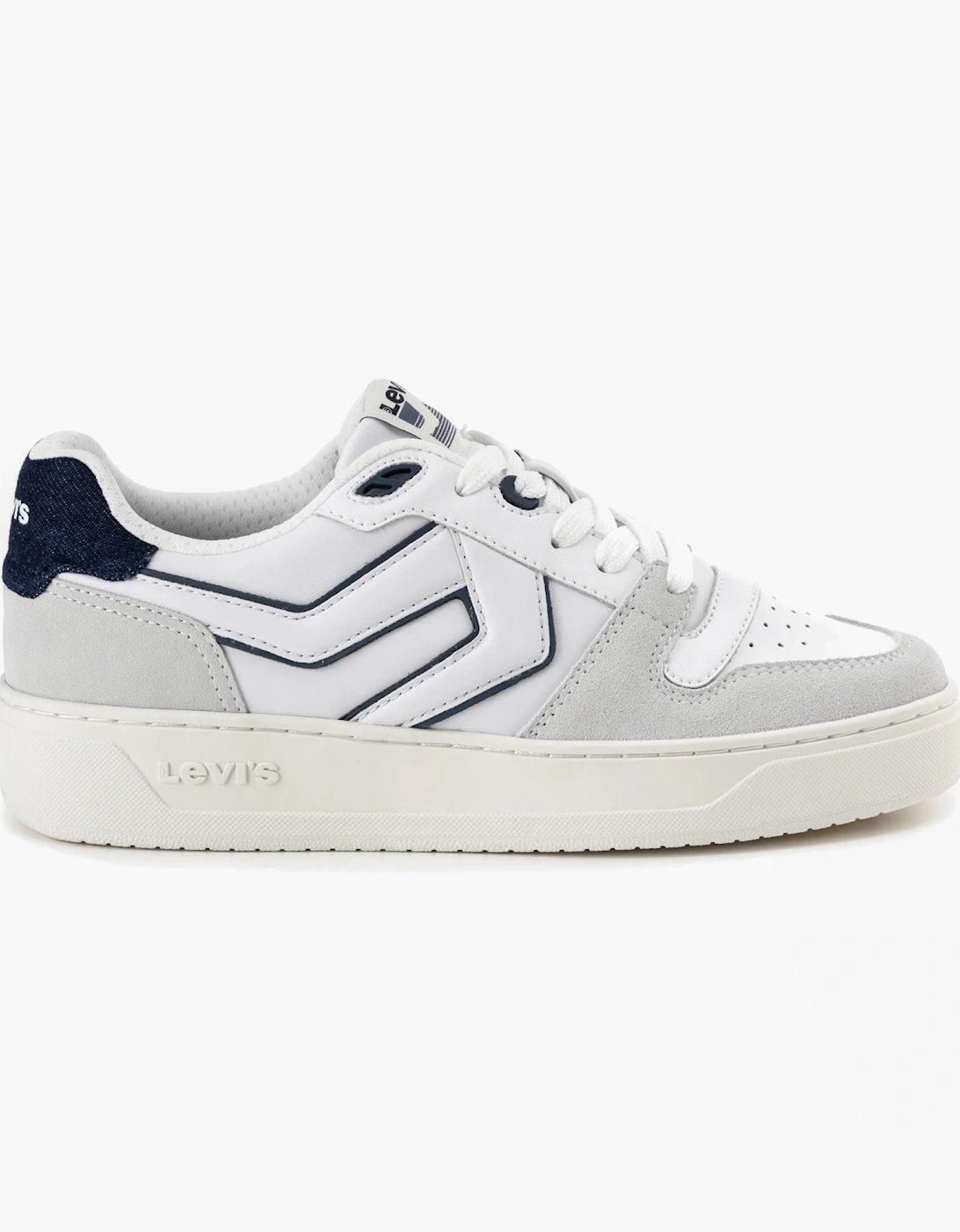 GLIDE L Mens Trainers White/Navy, 6 of 5