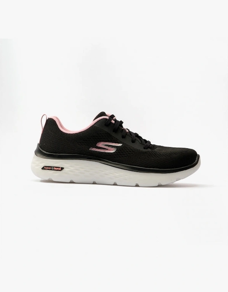 Skechers 124578/BKPK GO WALK HYPER BURST Womens Lace-Up Trainers Black/Pink