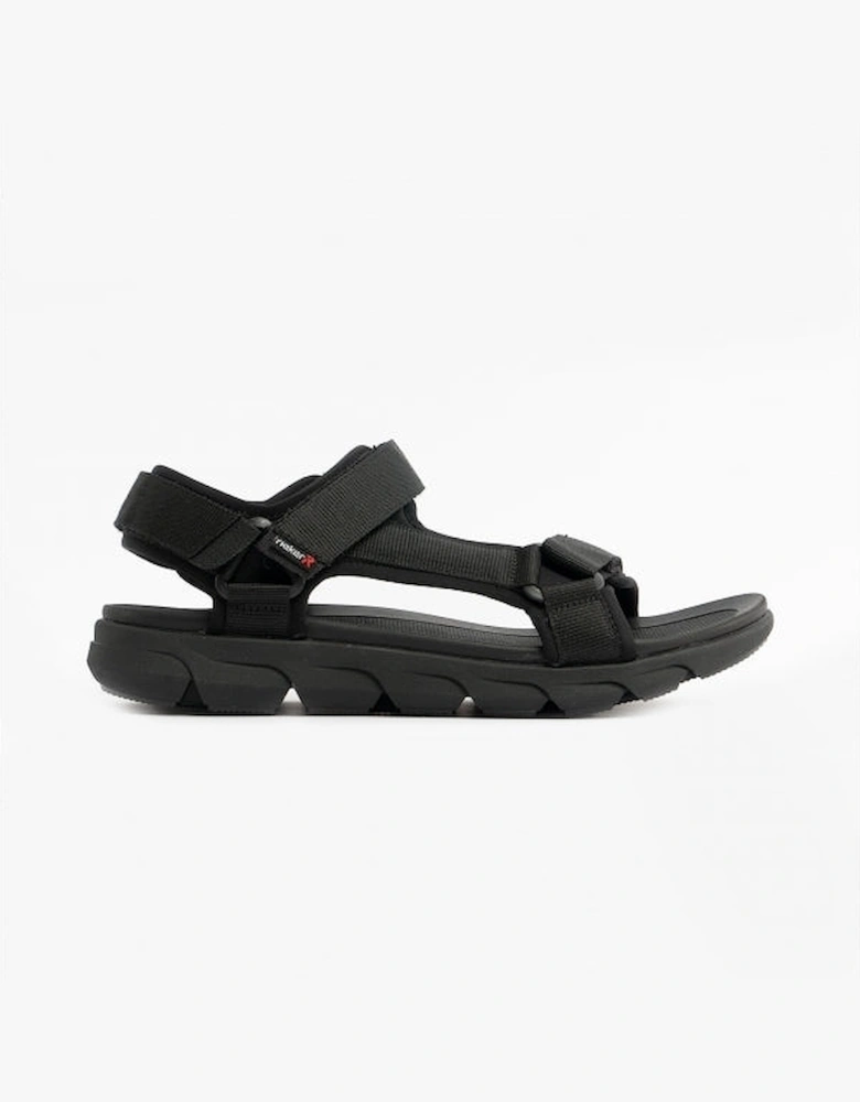 20802-01 Mens Touch Fasten Sandals Black