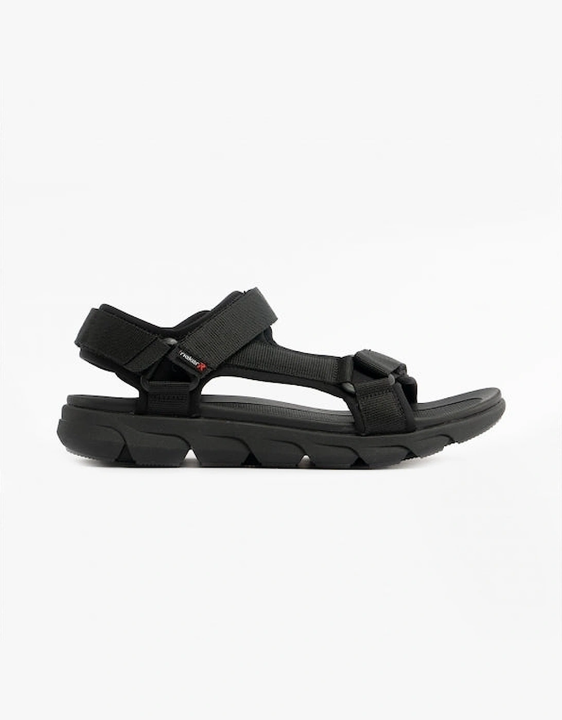 20802-01 Mens Touch Fasten Sandals Black, 7 of 6