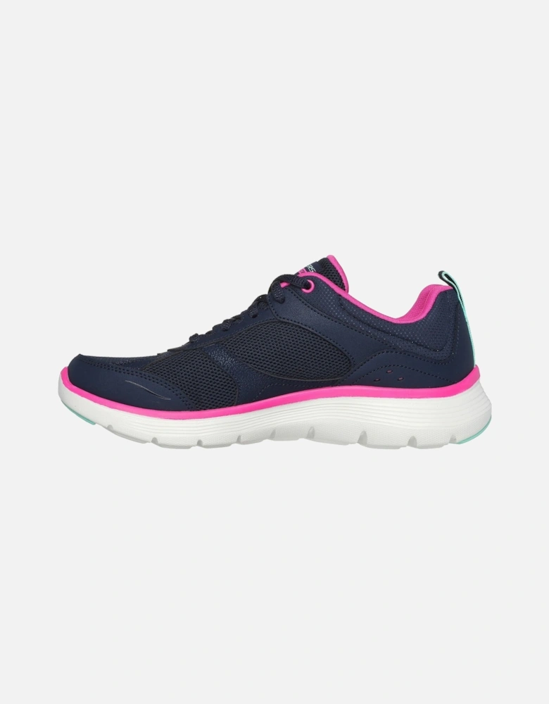 Womens Flex Appeal 5.0 Fresh Touch 150202-NVHP Navy/Hot Pink Lace Up Shoe