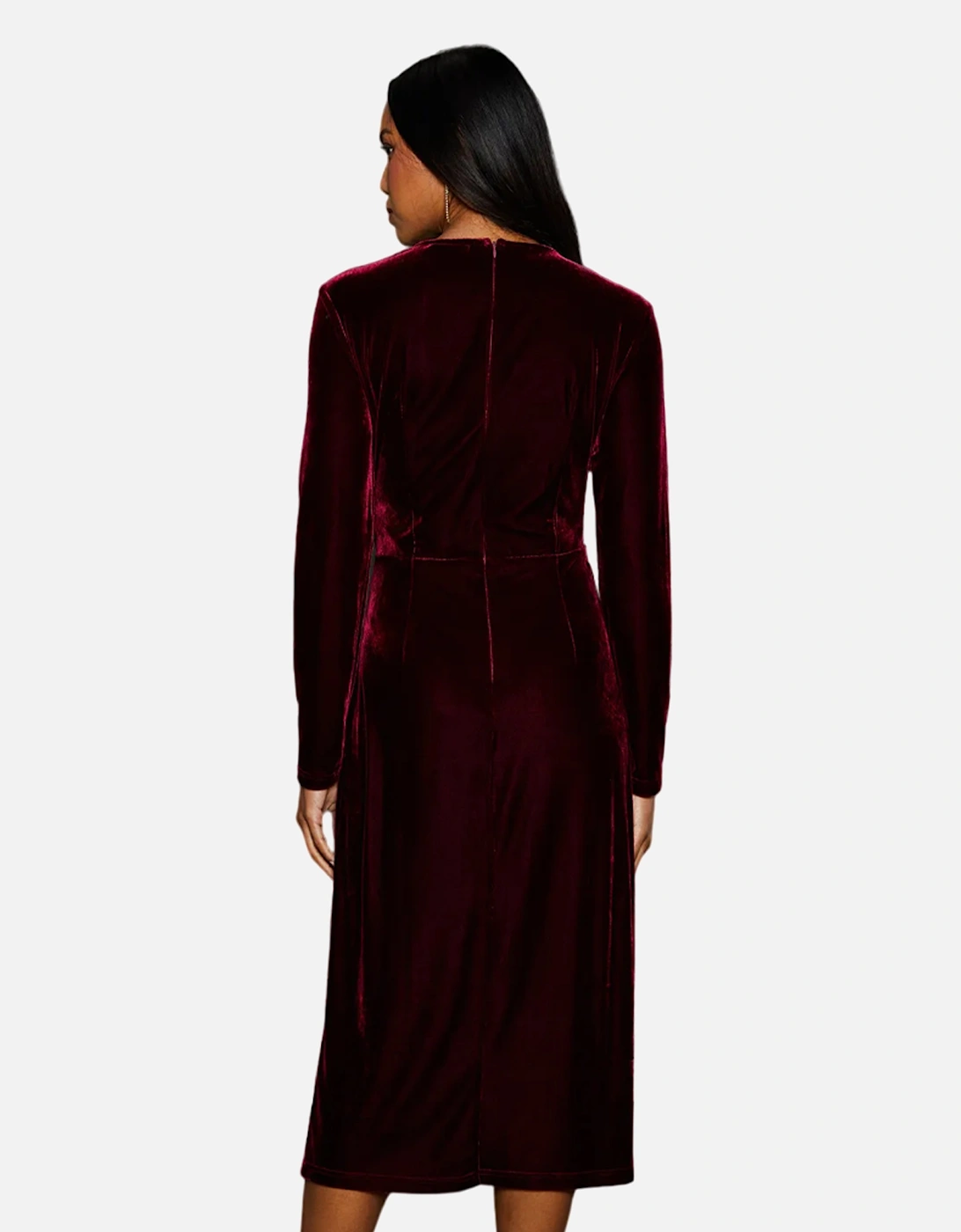 Womens/Ladies Velvet Twisted Midi Dress