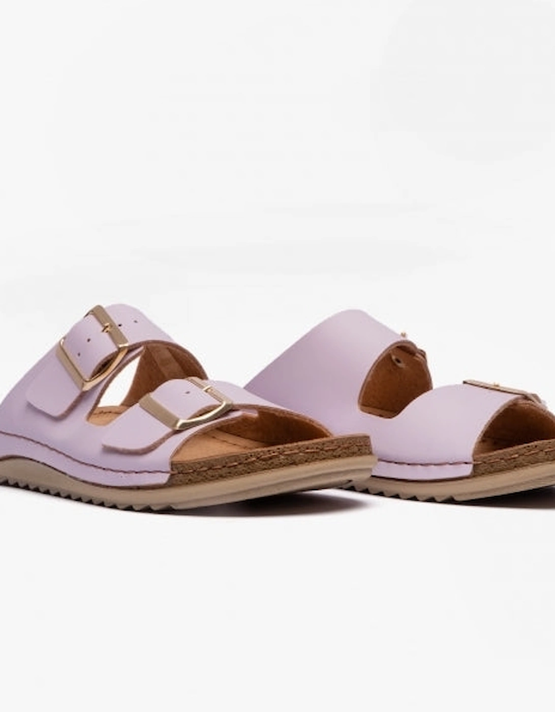 CORTONA Womens Open-Toe Mule Sandals Lilac