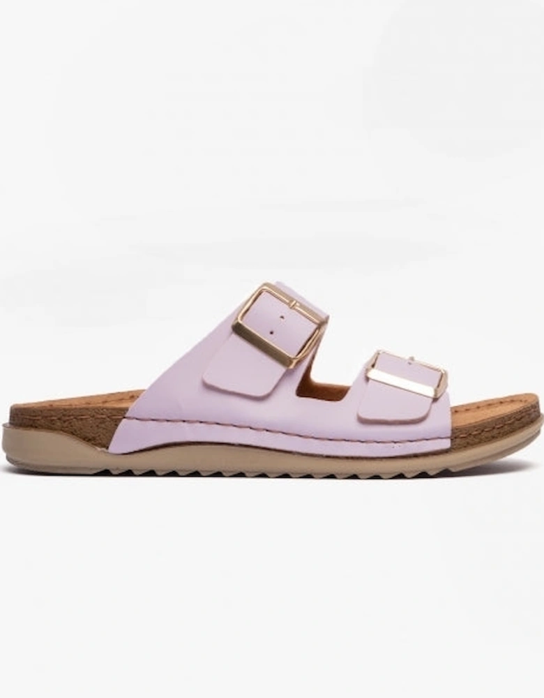 CORTONA Womens Open-Toe Mule Sandals Lilac