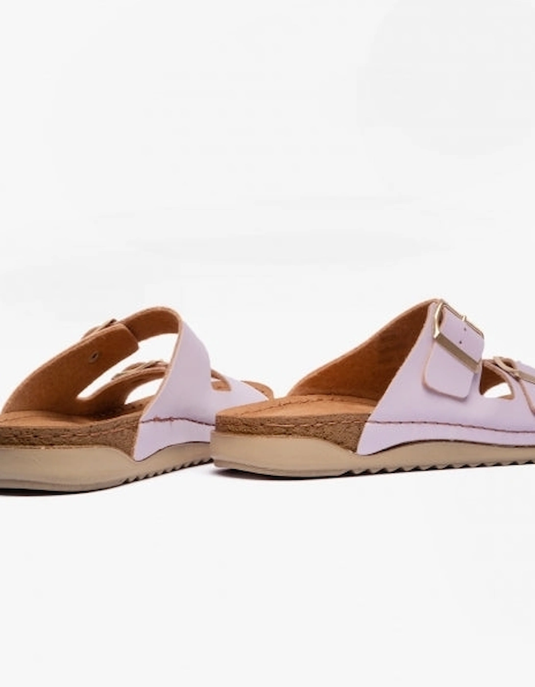 CORTONA Womens Open-Toe Mule Sandals Lilac