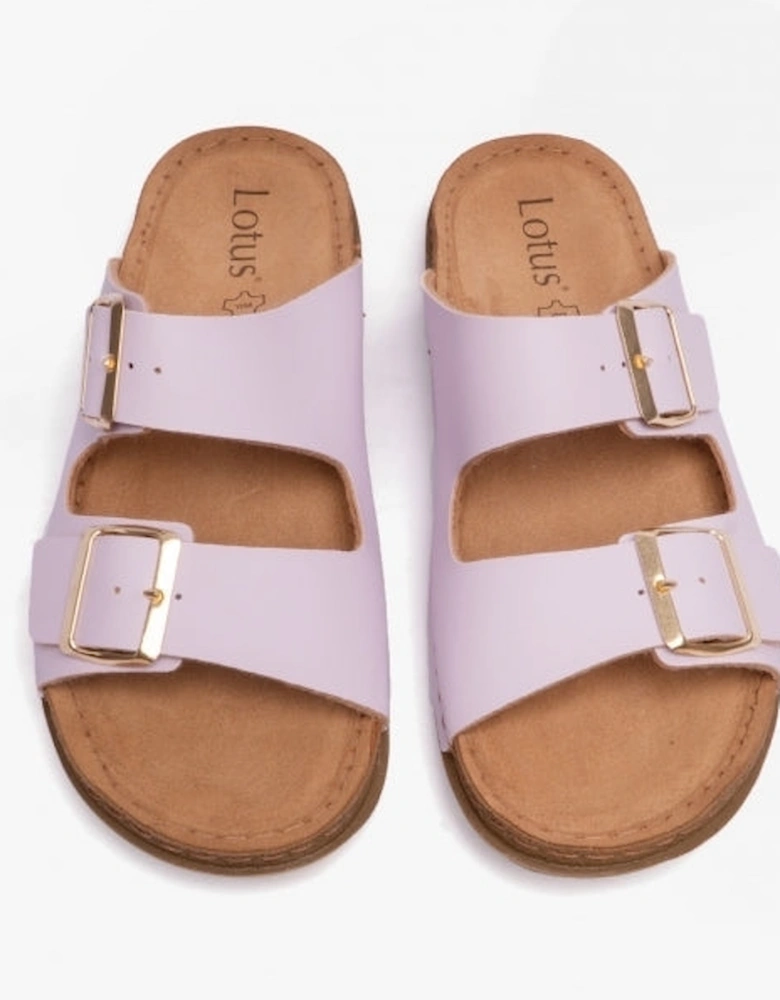 CORTONA Womens Open-Toe Mule Sandals Lilac