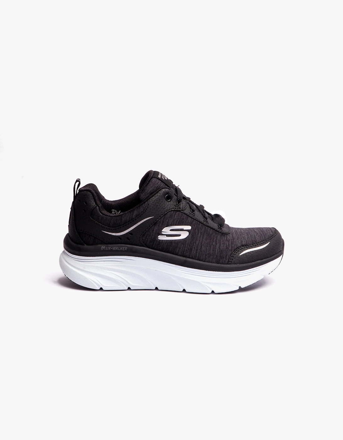 Women's Skechers 149336/BKW D'LUX WALKER-COOL GROOVE Womens Trainers Black/White - Size: 4