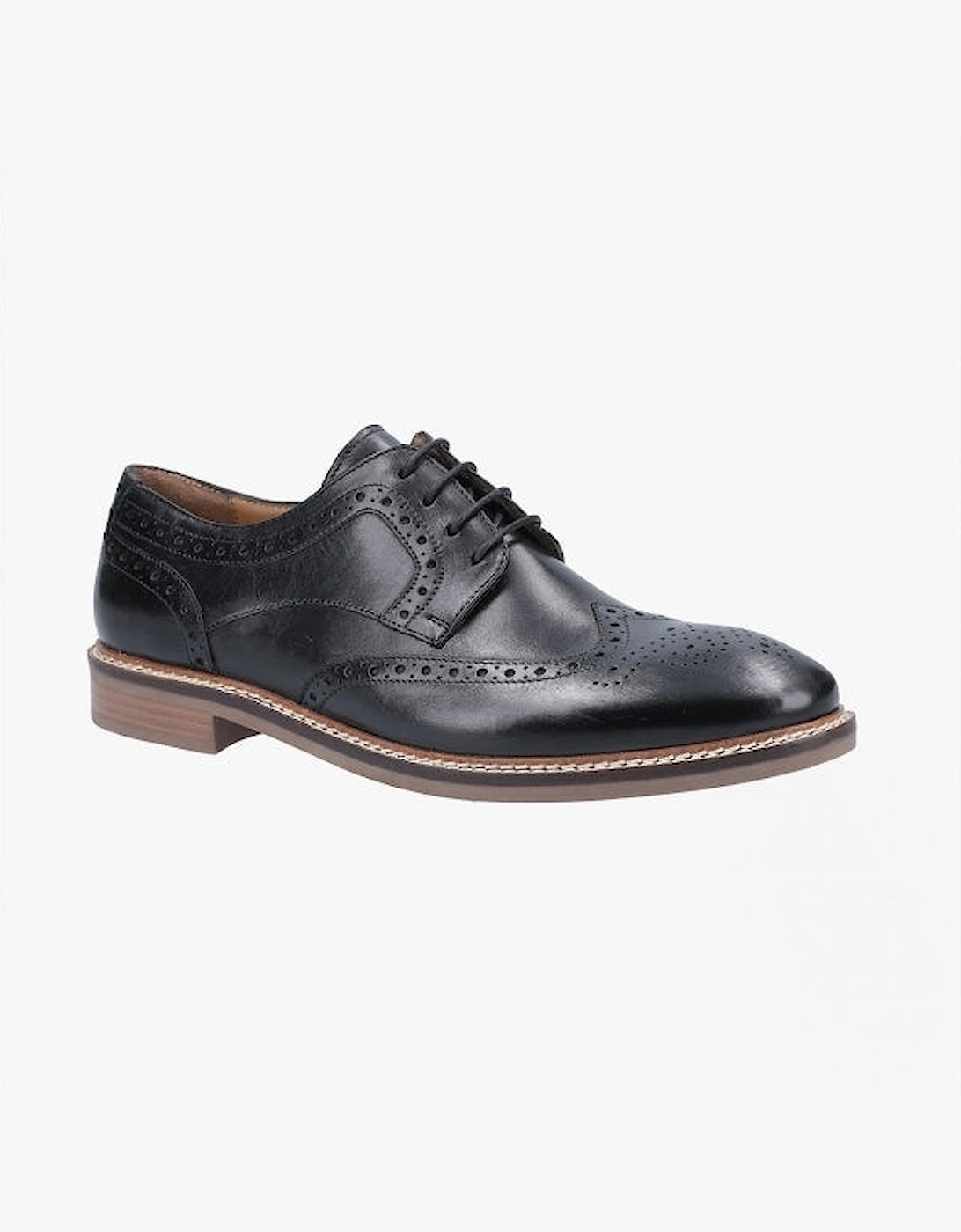 BRYSON Mens Leather Oxford Shoes Black