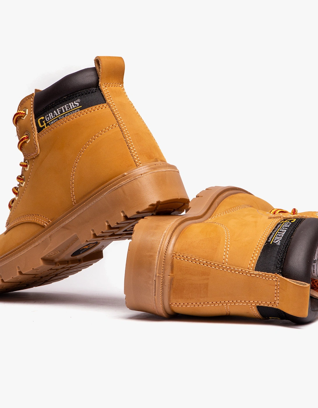 M958N Mens Leather Safety Boots Honey