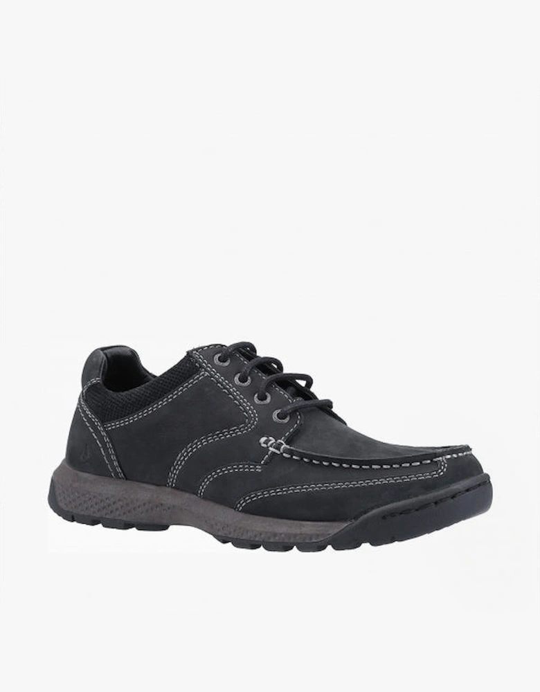 DOMINIC Mens Leather Casual Shoes Black