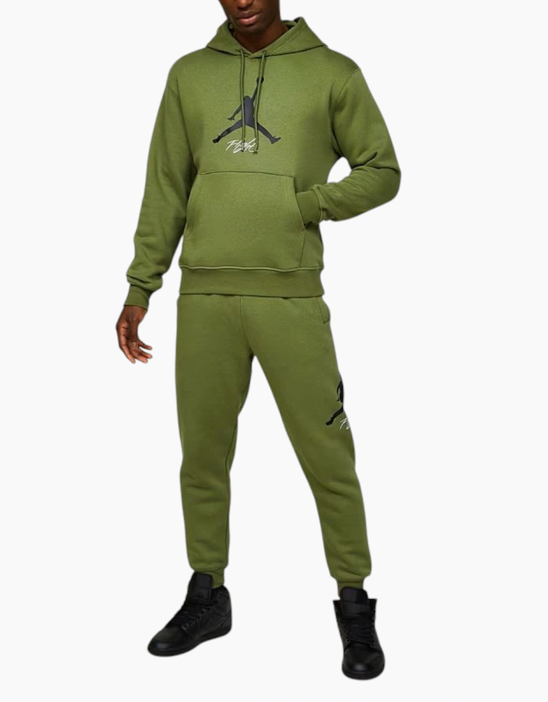 Nike Men's Green Fd7545 Tracksuits Baseline Pullover Hoodie Fleece Jogger Winter Sport - Size: Regular/36