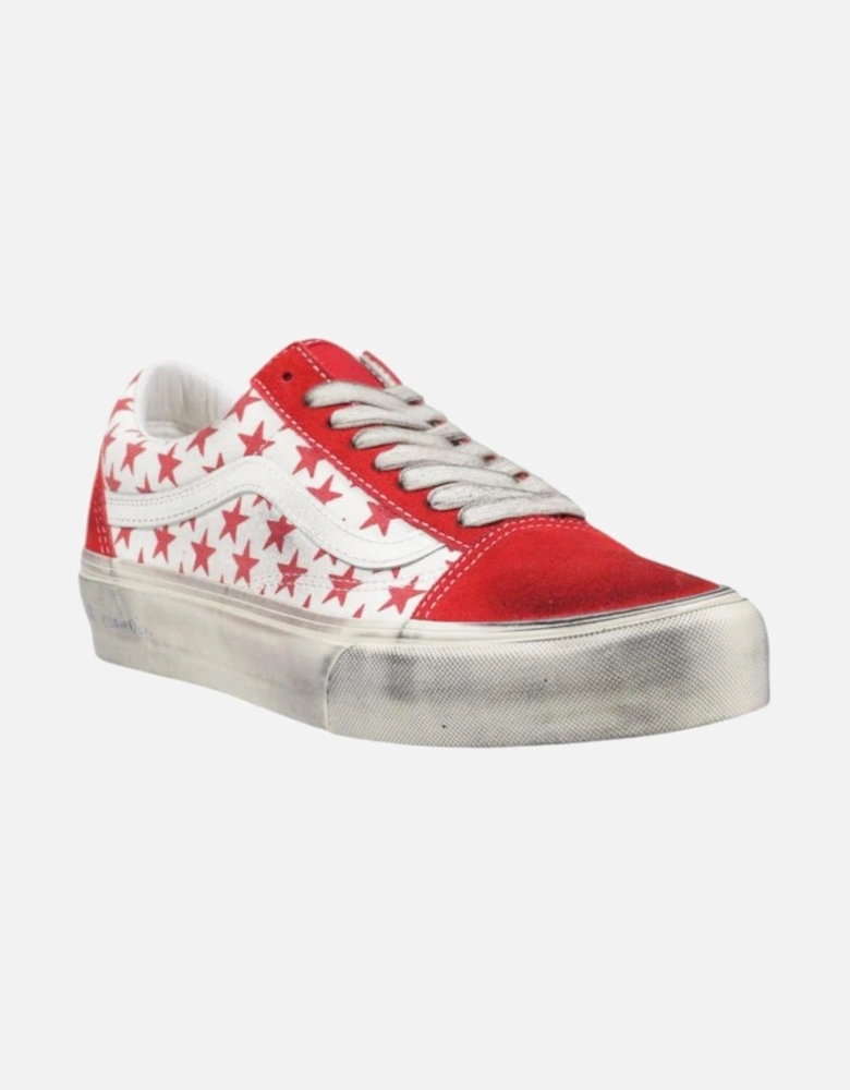 Leather Rubber Sole Shoes Women - Red Sneakers