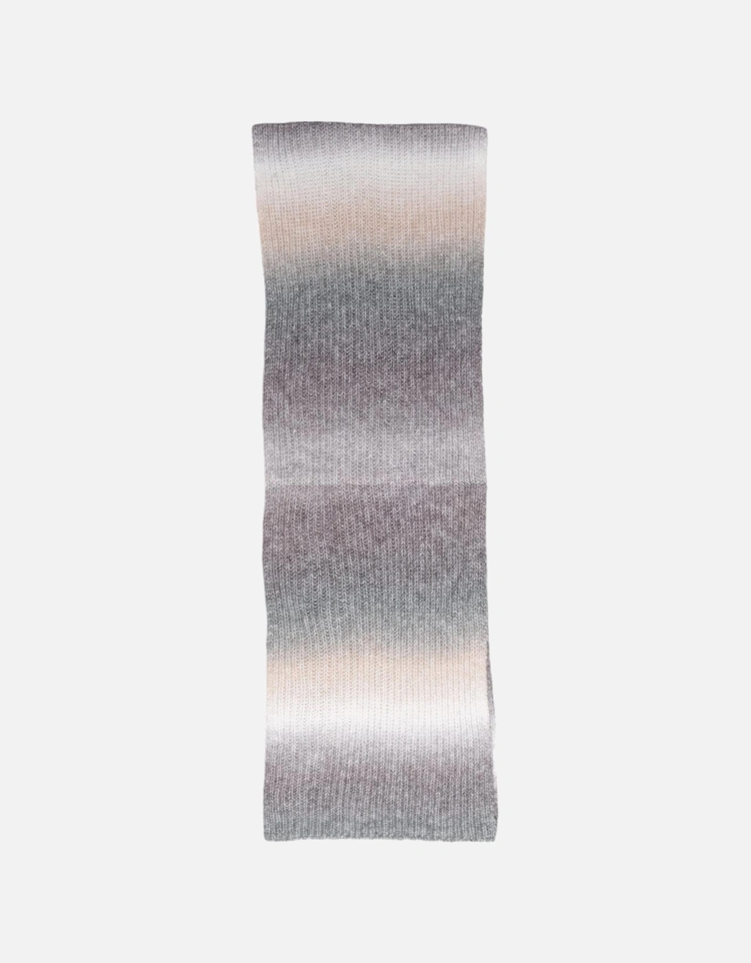 Striped Acrylic Wool Blend Scarf Women - Grey Scarves