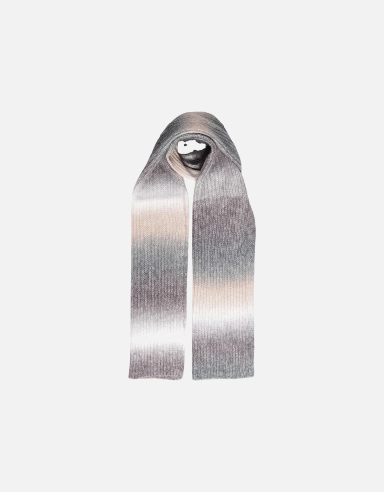 Striped Acrylic Wool Blend Scarf Women - Grey Scarves