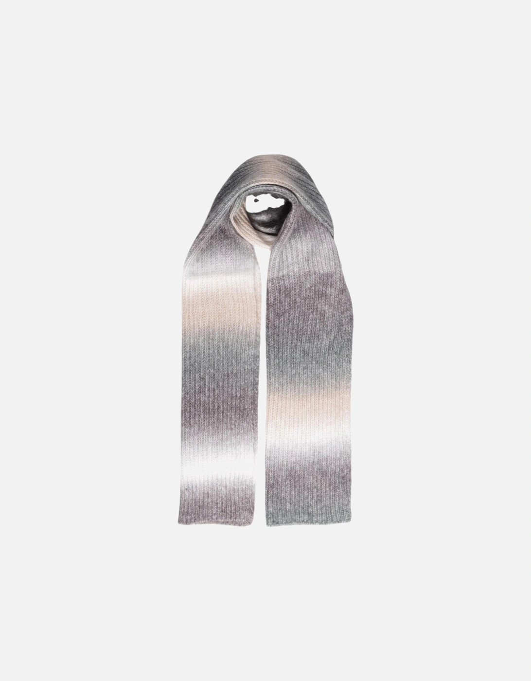 Striped Acrylic Wool Blend Scarf Women - Grey Scarves, 3 of 2