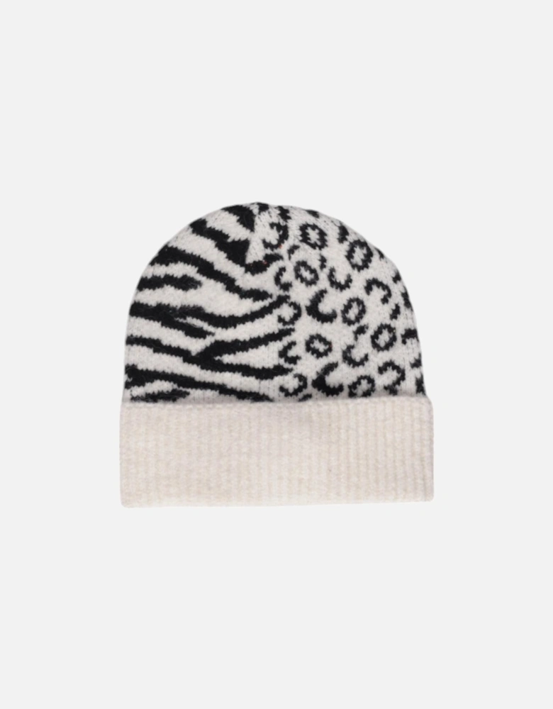 Polka Dot Acrylic-Lycra Polyester Cap Women - White Hats