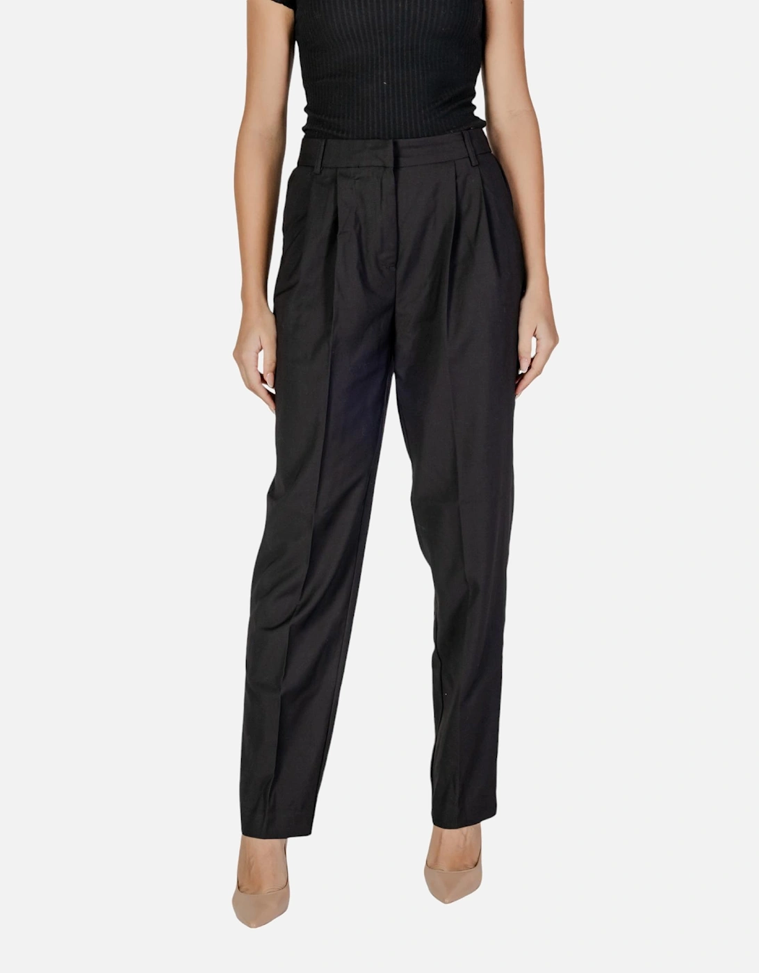 Elegant Viscose Blend Trousers Women - Black, 4 of 3
