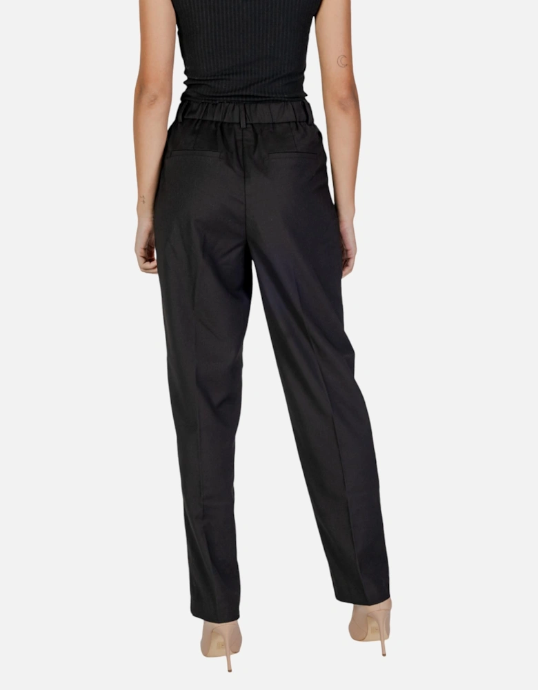 Elegant Viscose Blend Trousers Women - Black