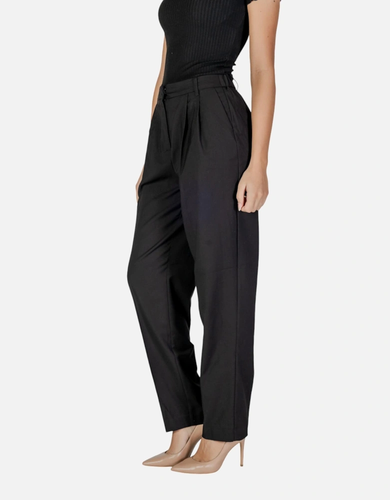 Elegant Viscose Blend Trousers Women - Black