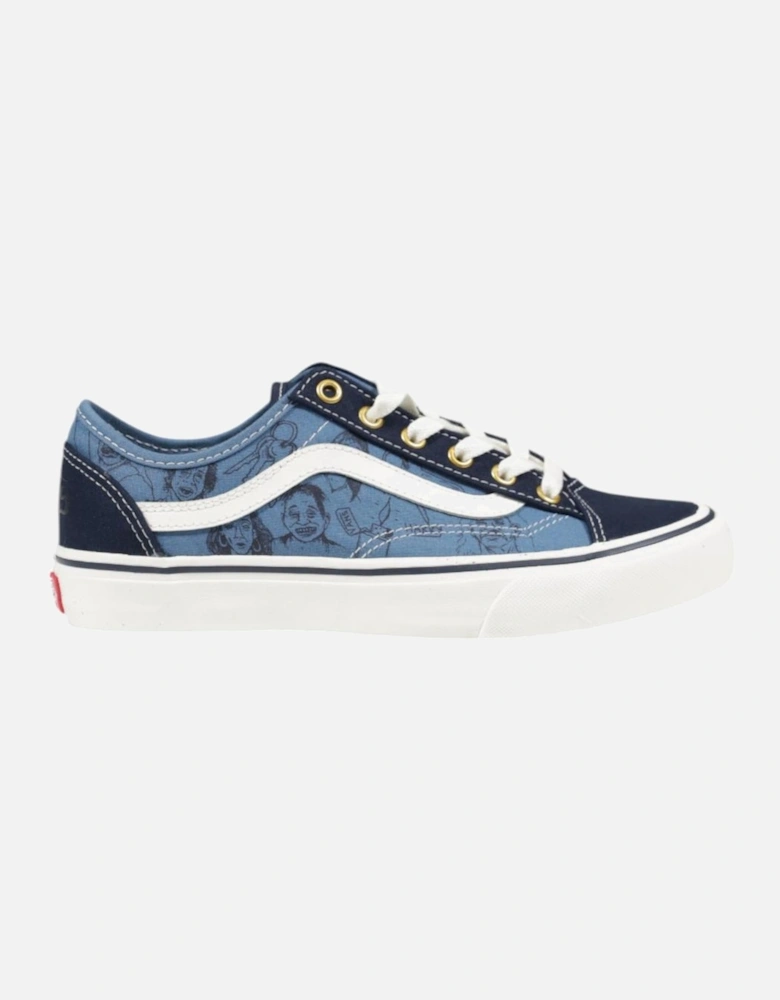 Leather Rubber-Sole Sneakers Women - Blue